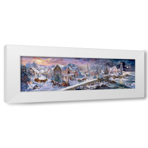 Holiday at Seaside White Modern Wood Framed Art Print by Boehme, Nicky