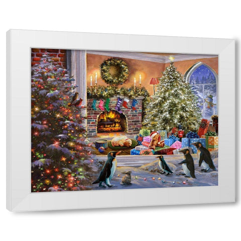 A Magical View to Christmas White Modern Wood Framed Art Print by Boehme, Nicky