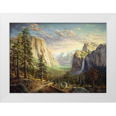 Riding The Range White Modern Wood Framed Art Print by Boehme, Nicky