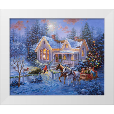 Welcome Home White Modern Wood Framed Art Print by Boehme, Nicky
