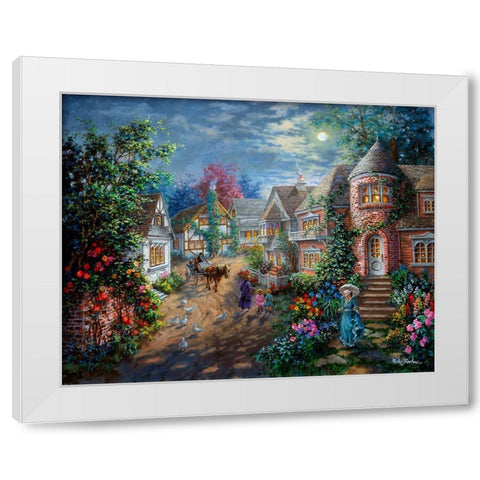 Moonlight Splendor White Modern Wood Framed Art Print by Boehme, Nicky