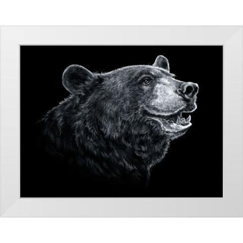 Black White Black Bear White Modern Wood Framed Art Print by LaMontagne, Patrick