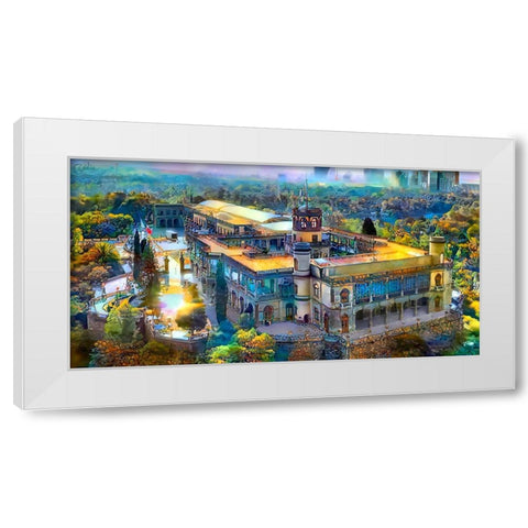 Mexico City Chapultepec Castle White Modern Wood Framed Art Print by Gavidia, Pedro