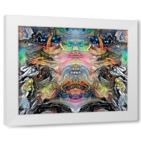 The Minotaurs Lament White Modern Wood Framed Art Print by Gavidia, Pedro