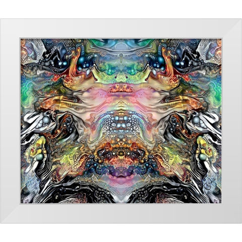 The Minotaurs Lament White Modern Wood Framed Art Print by Gavidia, Pedro