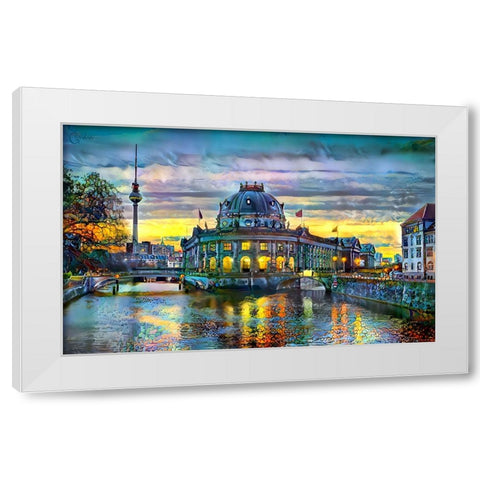 Berlin Germany Bode Museum White Modern Wood Framed Art Print by Gavidia, Pedro