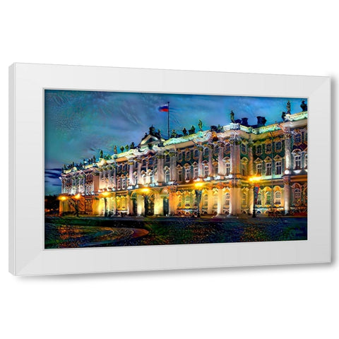 Saint Petersburg Russia Hermitage Museum White Modern Wood Framed Art Print by Gavidia, Pedro
