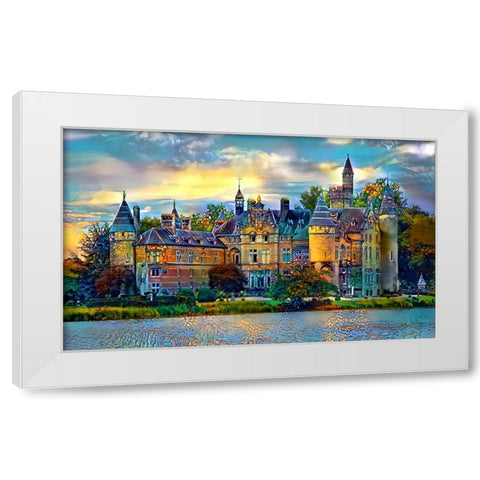 Antwerp Belgium Bornhem Castle White Modern Wood Framed Art Print by Gavidia, Pedro