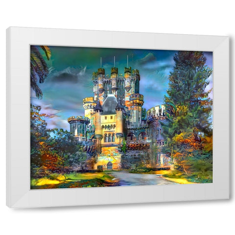 Gatica Spain Butron Castle White Modern Wood Framed Art Print by Gavidia, Pedro