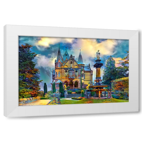 Germany Konigswinter Schloss Drachenburg Castle White Modern Wood Framed Art Print by Gavidia, Pedro
