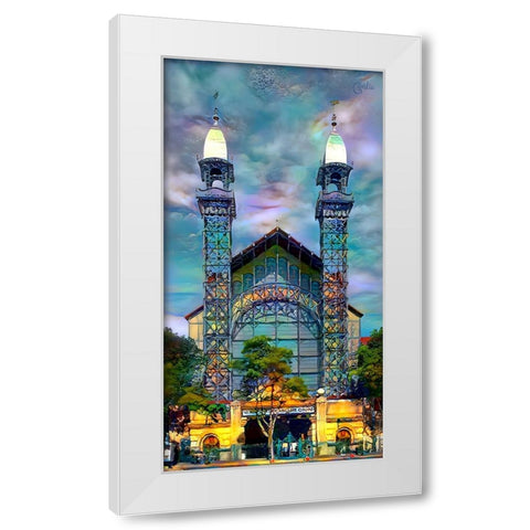 Mexico City Chopo Museum Front White Modern Wood Framed Art Print by Gavidia, Pedro