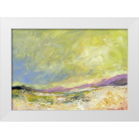 Golden Valley White Modern Wood Framed Art Print by Randy Noble Fine Art