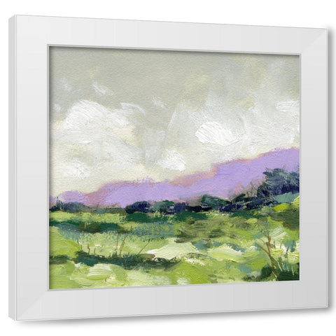 Purple Ridge White Modern Wood Framed Art Print by Randy Noble Fine Art