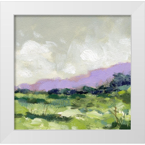 Purple Ridge White Modern Wood Framed Art Print by Randy Noble Fine Art