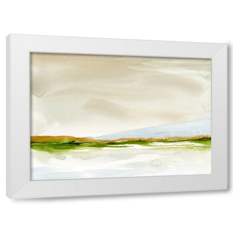 Snowy Walk White Modern Wood Framed Art Print by Randy Noble Fine Art