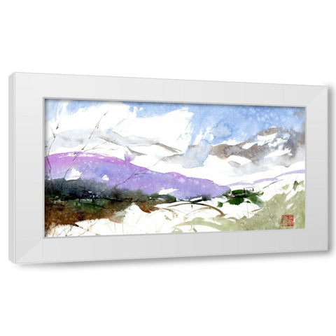 Scattered Winter White Modern Wood Framed Art Print by Randy Noble Fine Art