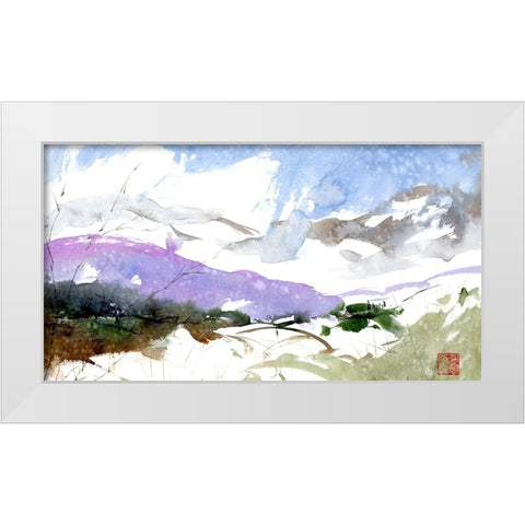 Scattered Winter White Modern Wood Framed Art Print by Randy Noble Fine Art