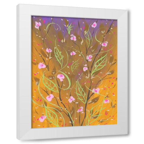 Hypnotic Flora White Modern Wood Framed Art Print by Randy Noble Fine Art