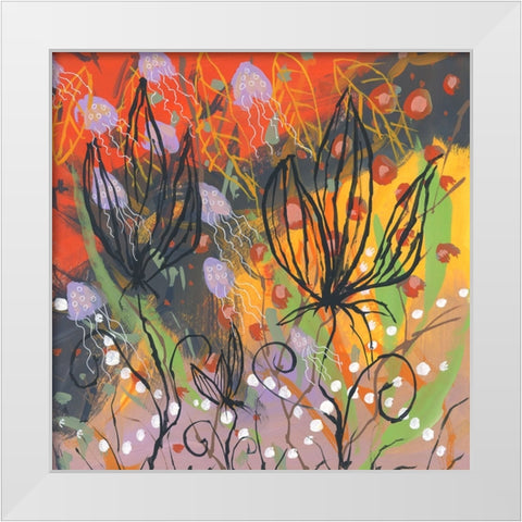 Natures Spice White Modern Wood Framed Art Print by Randy Noble Fine Art