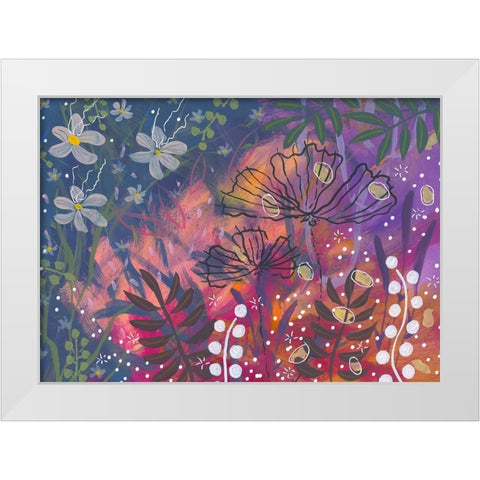 My Gardens Beauty White Modern Wood Framed Art Print by Randy Noble Fine Art