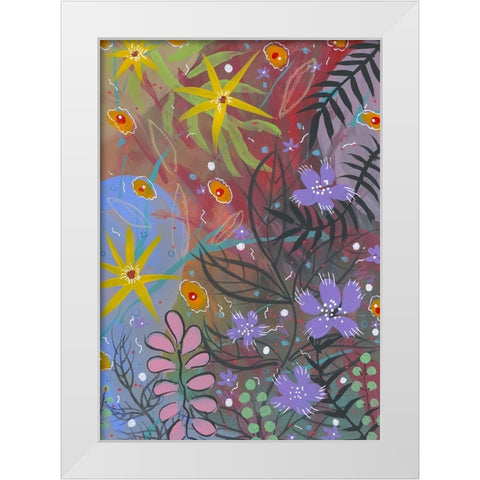 Erratic Beauty White Modern Wood Framed Art Print by Randy Noble Fine Art