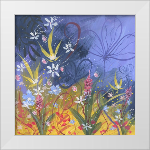 Splash Of Color White Modern Wood Framed Art Print by Randy Noble Fine Art