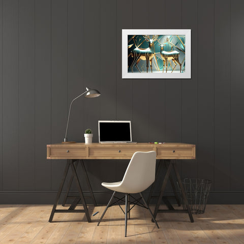 Metallic Majesty 6 White Modern Wood Framed Art Print by Heere, Ray