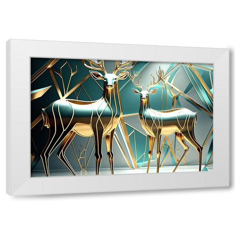 Metallic Majesty 6 White Modern Wood Framed Art Print by Heere, Ray