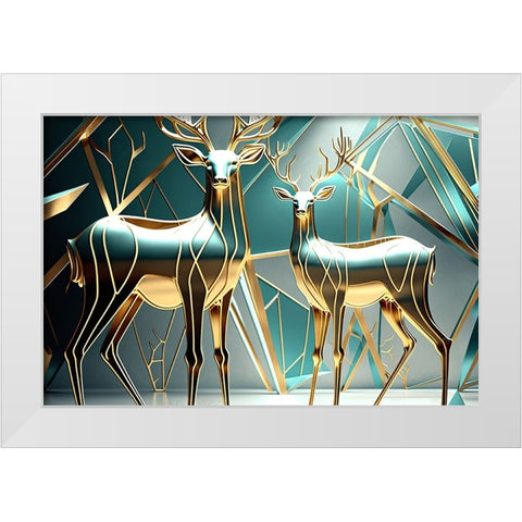 Metallic Majesty 6 White Modern Wood Framed Art Print by Heere, Ray