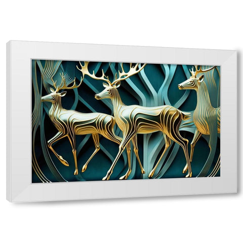 Metallic Majesty 8 White Modern Wood Framed Art Print by Heere, Ray