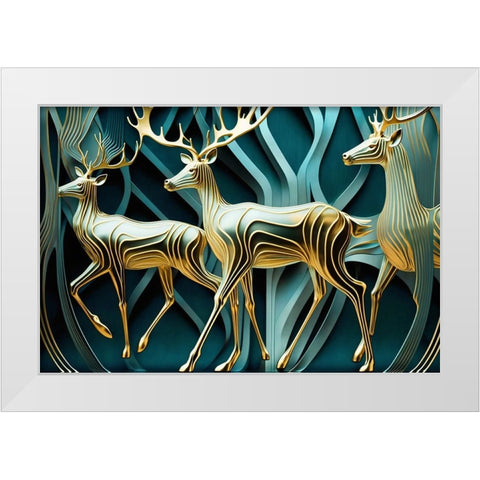Metallic Majesty 8 White Modern Wood Framed Art Print by Heere, Ray