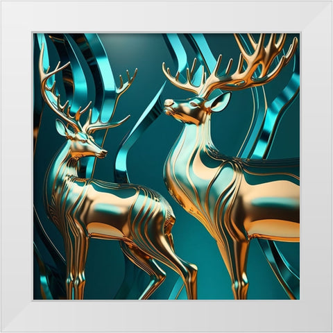 Metallic Majesty 11 White Modern Wood Framed Art Print by Heere, Ray