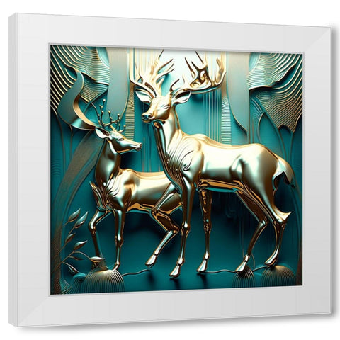 Metallic Majesty 12 White Modern Wood Framed Art Print by Heere, Ray