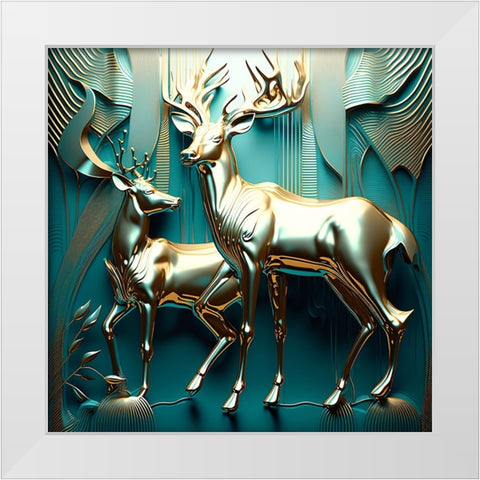 Metallic Majesty 12 White Modern Wood Framed Art Print by Heere, Ray