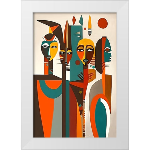 Mid Century Celebration Of All Cultures 28 White Modern Wood Framed Art Print by Heere, Ray