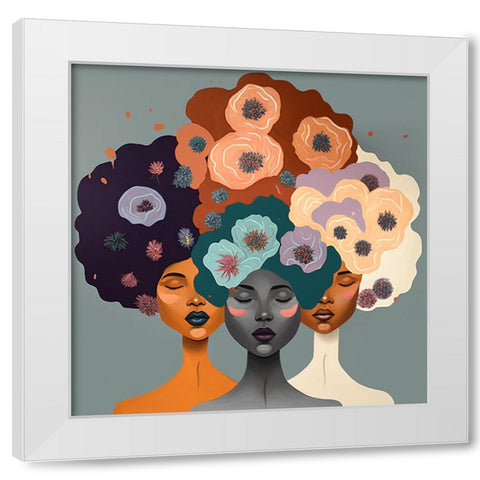 Mid Century Diversity Portraits 15 White Modern Wood Framed Art Print by Heere, Ray