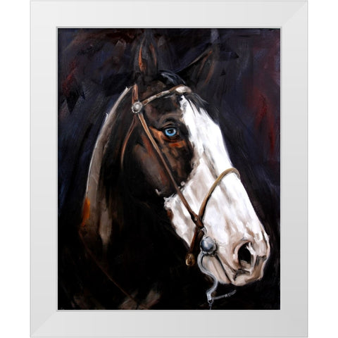 Bold Faced White Modern Wood Framed Art Print by Gould, Renee