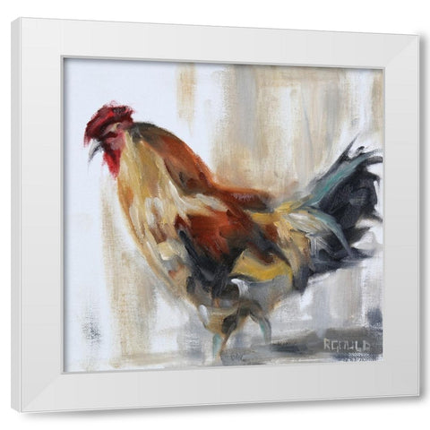 Chicken 2 White Modern Wood Framed Art Print by Gould, Renee