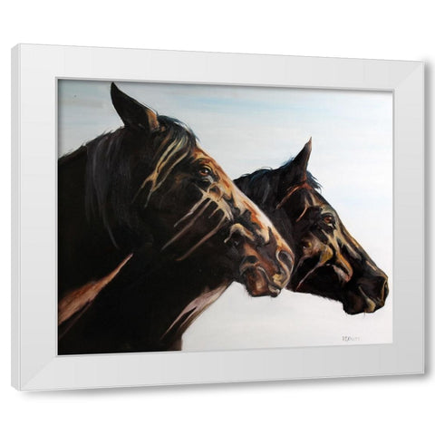 Empowered White Modern Wood Framed Art Print by Gould, Renee