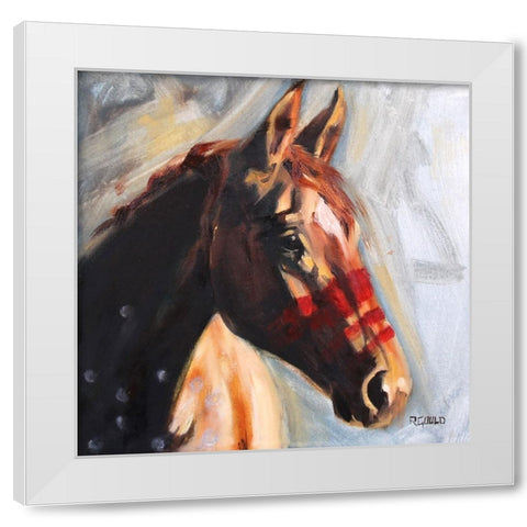 Enya White Modern Wood Framed Art Print by Gould, Renee