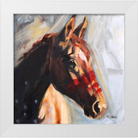 Enya White Modern Wood Framed Art Print by Gould, Renee