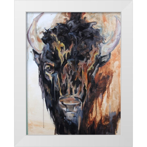 Face On White Modern Wood Framed Art Print by Gould, Renee
