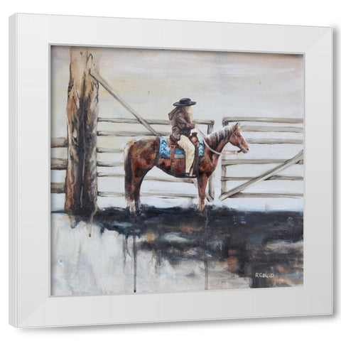Gate Girl White Modern Wood Framed Art Print by Gould, Renee