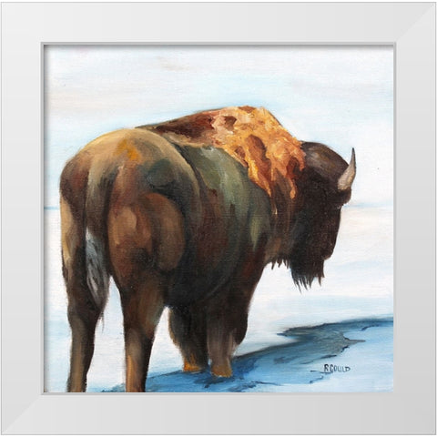 Headed East White Modern Wood Framed Art Print by Gould, Renee