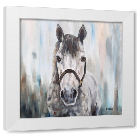 Horse 2-12 White Modern Wood Framed Art Print by Gould, Renee