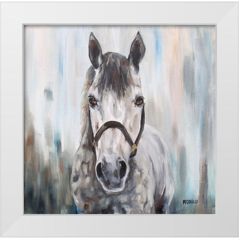 Horse 2-12 White Modern Wood Framed Art Print by Gould, Renee