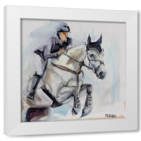 Jumper Grey White Modern Wood Framed Art Print by Gould, Renee