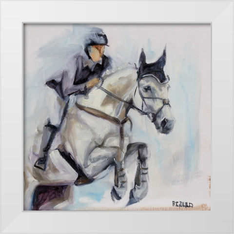 Jumper Grey White Modern Wood Framed Art Print by Gould, Renee