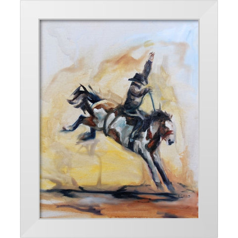 Let er Buck White Modern Wood Framed Art Print by Gould, Renee