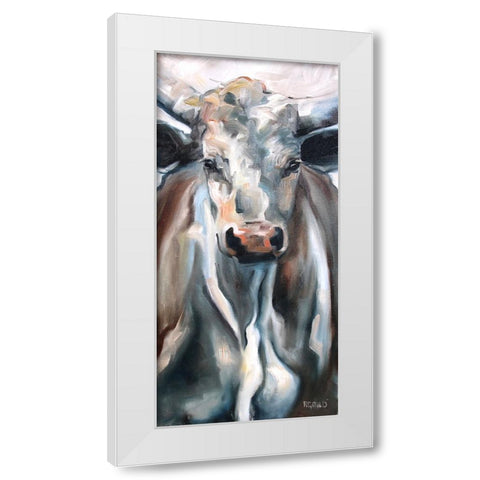 Lil Blue White Modern Wood Framed Art Print by Gould, Renee